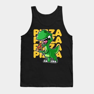 Dinosaur Tyrannosaurus Eating Pizza Lovers graphic Tank Top